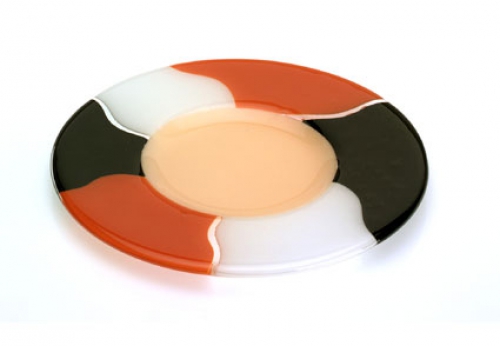 Dessert plate,Ø ca. 28,5 cm,champagne,brown,black,white