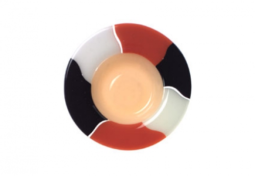 Dessert plate,Ø ca. 28,5 cm,champagne,brown,black,white