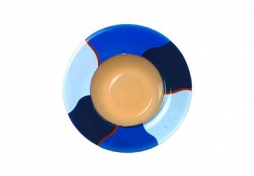 Soup plate,Ø ca. 25,5 cm,champagne,blue