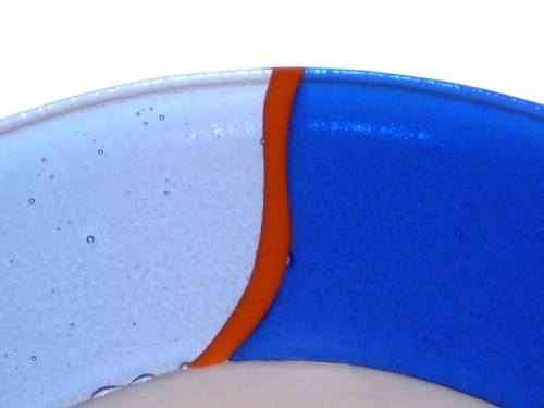 Dinner plate,Ø ca. 33 cm,champagne,blue