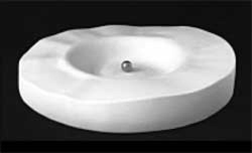 Absenkform für Glasschalen,rund," Grosse Welle ",Ø ca. 48 cm