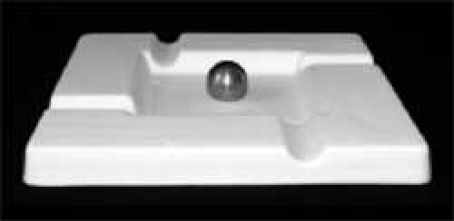 Slumping mold for glass ashtrays,square,ca. 20 x 20 cm,height ca. 1,5 cm