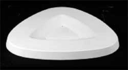 Slumping mold for glass bowls,triangle,rounded corners,Ø ca. 24 cm