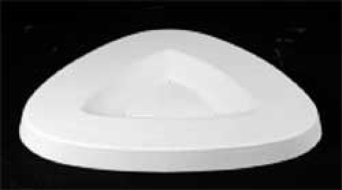 Slumping mold for glass bowls,triangle,rounded corners,Ø ca. 36 cm
