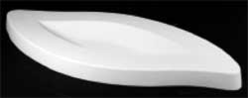 Slumping mold for glass platters,oblong," Leaf ",ca. 55 x 26 cm,h. ca. 3 cm