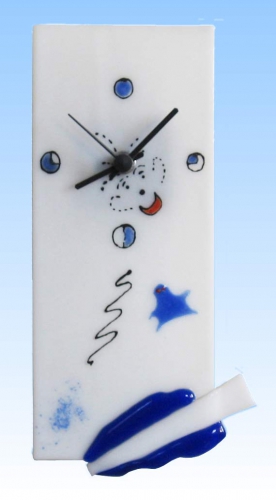 Wanduhr " Mondzyklus ",ca. 25 x 12 cm