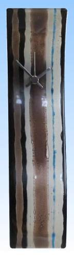 Wall clock " Bronze Wave ",brown,gray,black,ca. 35 x 8,5 cm
