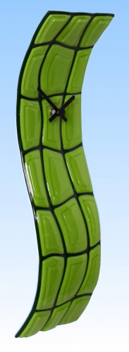 Wall clock " Light Green Wave ",light green,grün,ca. 37 x 10 cm
