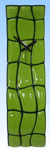 Wall clock " Light Green Wave ",light green,grün,ca. 37 x 10 cm