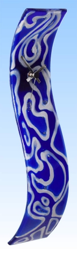 Wall clock " Whirlpool ",blue,dark blue,light gray,ca. 39 x 8 cm