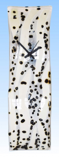 Wall clock " Busy Bee ",white,ivory,gray,ca. 37 x 10,5 cm
