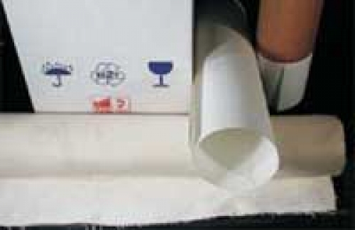 Fiber paper,ca. 10 x 0,5 m,thickness ca. 0,5 mm,max. 1260°C