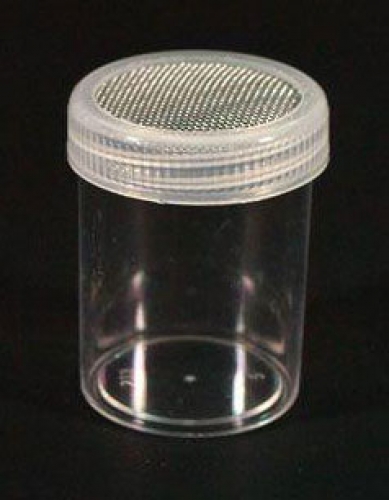 Small plastic jar sifter for glass powder,50 ml