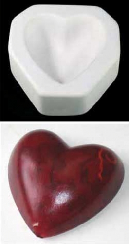 Casting mold " Heart ",inner - Ø ca. 10 cm