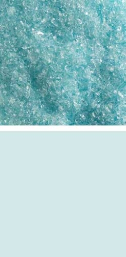 Bullseye medium frit,COE 90,transparent,light aquamarine blue,code 1408,ca. 100 g