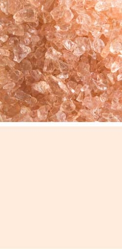 Bullseye coarse frit,COE 90,transparent,coral orange tint,code 1834,ca. 100 g