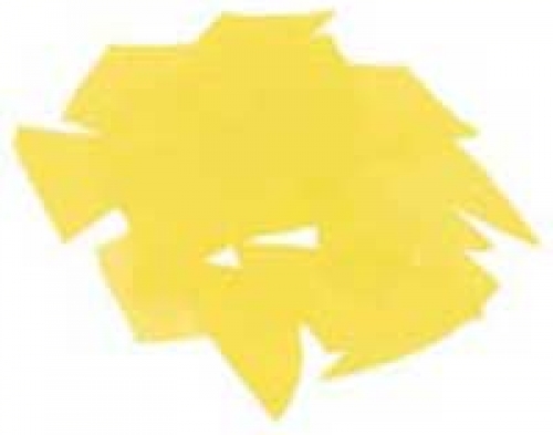 Bullseye confetti,COE 90,canary yellow,opalescent,code 0120,ca. 113 g