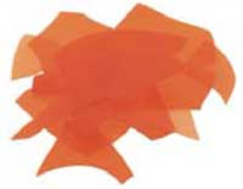 Bullseye confetti,COE 90,orange,opalescent,code 0125,ca. 113 g