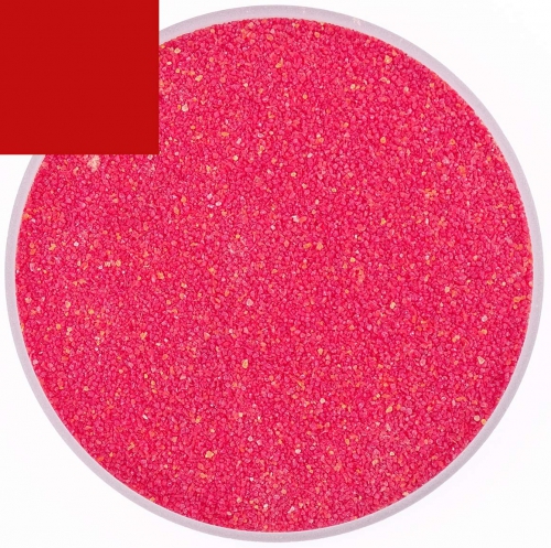 Optul Glass,float frit,granulate 2,fine,COE 82,opaque,red,code 2015,ca. 1 kg,item number 3591712.