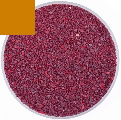 Optul Glass,float frit,granulate 3,medium,COE 82,opaque,orange,code 2025,ca. 100 g,item number 3590723.
