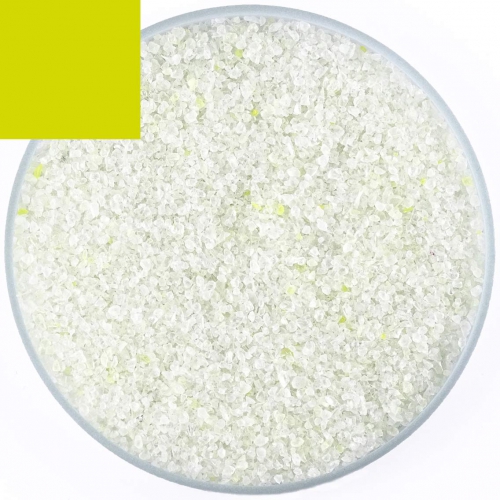 Optul Glass,float frit,granulate 3,medium,COE 82,opaque,yellow,code 2035,ca. 100 g,item number 3590423.