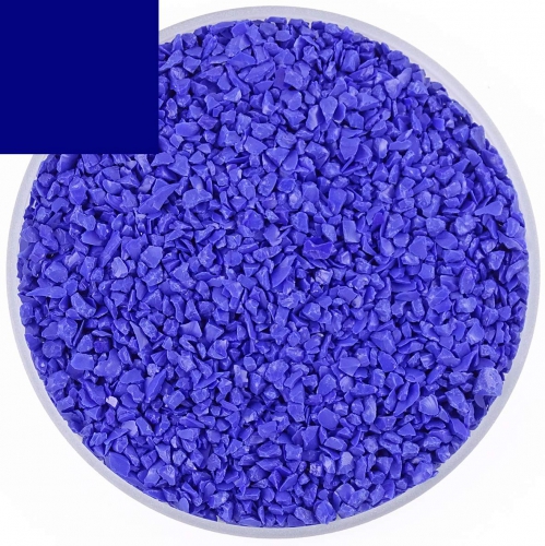 Optul Glass,float frit,granulate 4,medium coarse,COE 82,opaque,dark blue,code 3045,ca. 100 g,item number 3591124.