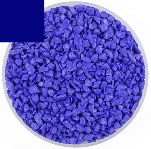 Optul Glass,float frit,granulate 5,coarse,COE 82,opaque,dark blue,code 3045,ca. 100 g,item number 3591125.