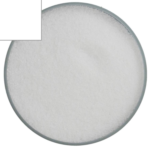 Optul Glass,float frit,granulate 2,fine,COE 82,opalescent,white,code 3100,ca. 1 kg,item number 3590912.