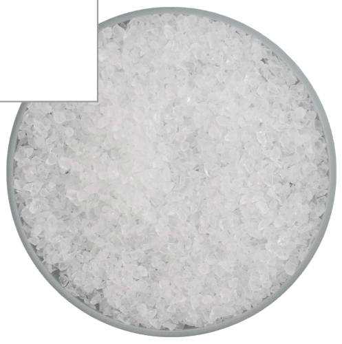 Optul Glass,float frit,granulate 4,medium coarse,COE 82,opaque,white,code 3120,ca. 100 g,item number 3590524.