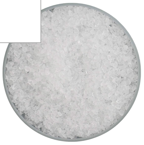 Optul Glass,float frit,granulate 4,medium coarse,COE 82,extra opaque,white,code 3130,ca. 100 g,item number 3591924.