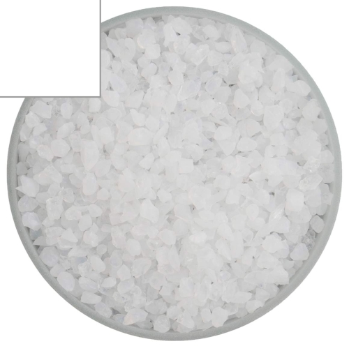 Optul Glass,float frit,granulate 5,coarse,COE 82,extra opaque,white,code 3130,ca. 1 kg,item number 3591915.