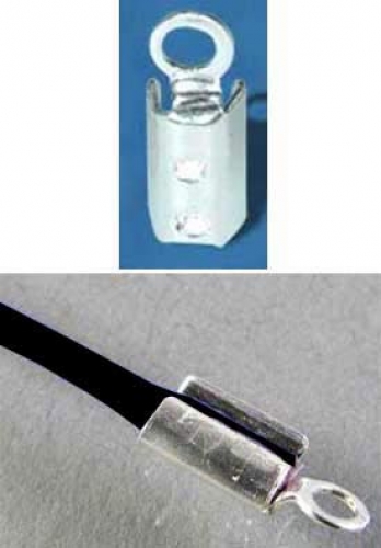 Ending parts for crushing,Sterling Silver,for Ø 4 mm,10 pieces