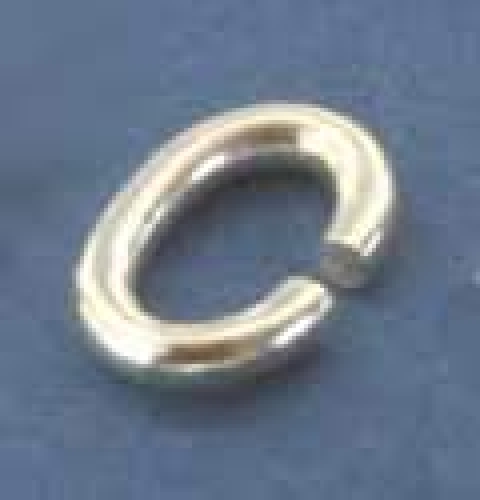 Bending ring,oval,Sterling Silver,ca. 8 x 7 x 1 mm