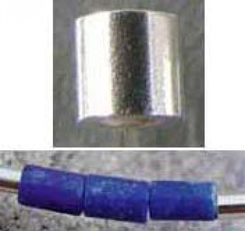 Quetschrohre,Sterling Silber,Innen-Ø 1,5 mm,Länge 1,5 mm,100 Stücke