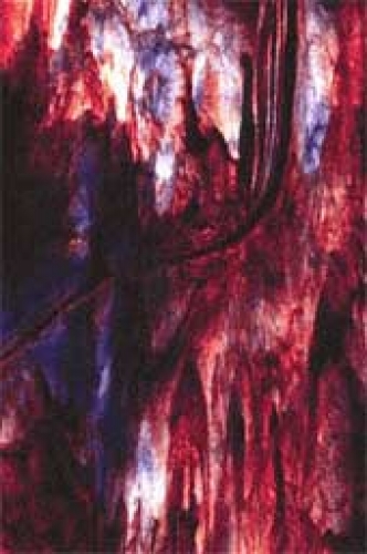 Glas,Youghiogheny,Y 1309 SP,stipple,kupferrot,violett,weiss,ca. 20 x 30 cm