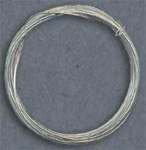Silberdraht,weich,Durchmesser ca. 0,5 mm,Länge ca. 1 m,Artikelnummer 4105DW.