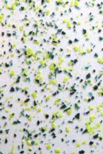 Caha 08,float glass with confetti,green,yellow,ca. 20 x 30 cm