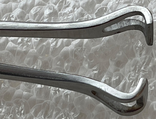 Glass bead holding clamp,stainless steel,small,length ca. 18 cm