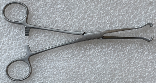 Glass bead holding clamp,stainless steel,small,length ca. 18 cm
