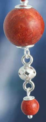 Zwischenteile,Ethnostil,Silber,Kugeln,Ø ca. 5,5 mm,durchlöchert,mit 2 Ösen,5 Stücke