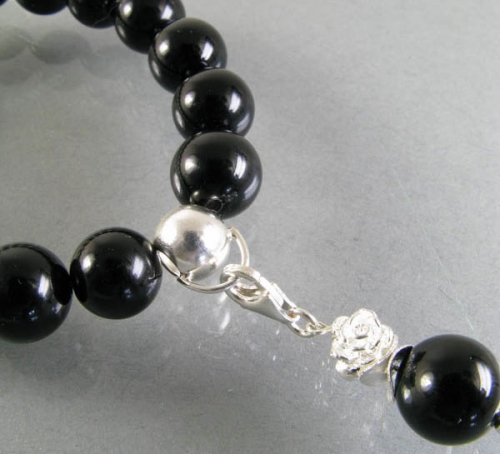 Intermediate part,Sterling Silver,bead,Ø ca. 6 mm,bored,with loop