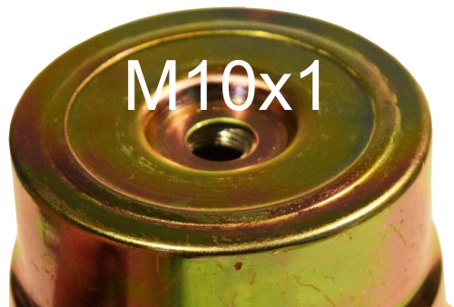 Triple cluster body,3 x E27,brass,with pull switch,ever max. 75 Watt,item number 2023000,top view with female thread M10x1.
