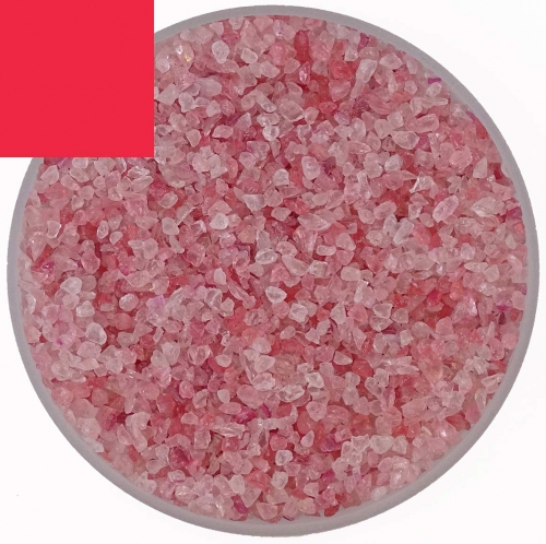 Optul Glass,float frit,granulate 4,medium coarse,COE 82,transparent,gold ruby,code 4005,ca. 1 kg,item number 3591214.