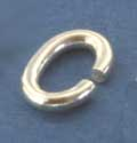 Bending ring,oval,Sterling Silver,ca. 6 x 4,4 x 1 mm