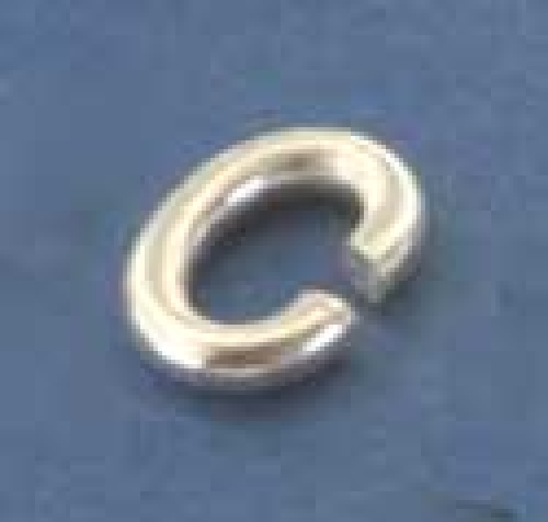 Bending ring,oval,Sterling Silver,ca. 5 x 3,8 x 1 mm