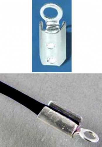 Ending parts for crushing,Sterling Silver,for Ø 1,5 mm,10 pcs.