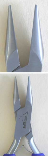 Flat pliers for crushing,pointed in front,standard