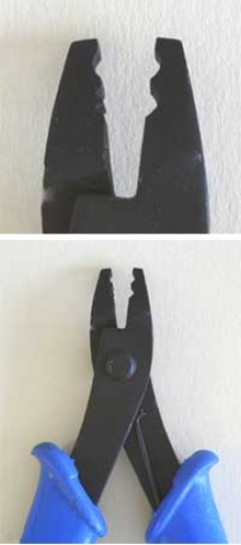 Micro notching pliers for crushing