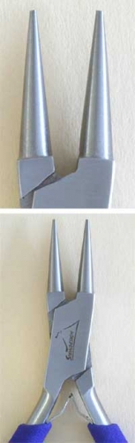 Round nose pliers for bending,pointed in front,standard
