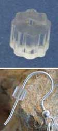 Stopper for ear hook,fish hook,silicone,Ø ca. 4 mm